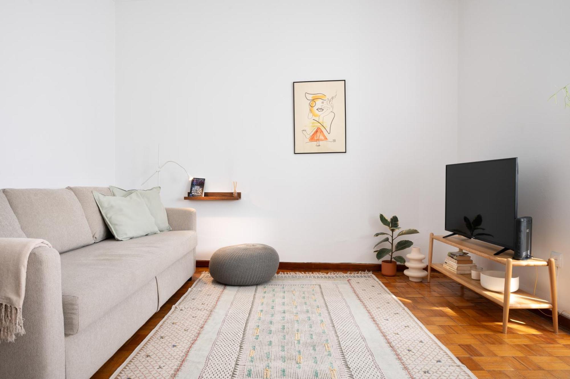 ! Bright 2Br Hammock Flat ! Praca Da Republica Apartment Porto Luaran gambar